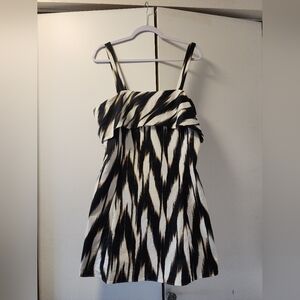 Banana republic Abstract Linen Mini Dress Safari Resort 14 XL